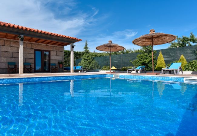 Villa en Armamar - Villa con piscina de agua salada, adaptada para familias y grupos