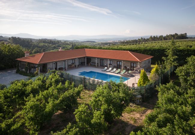 Villa en Armamar - Villa con piscina de agua salada, adaptada para familias y grupos