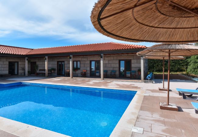 Villa em Armamar - Villa com piscina de água salgada, adaptada para famílias e grupos