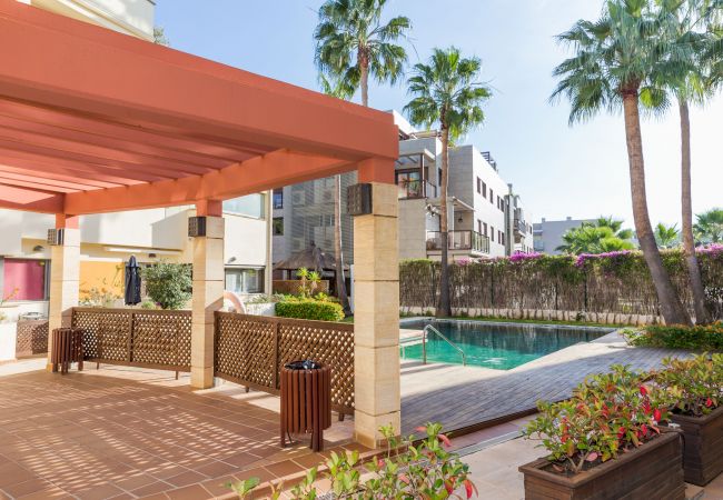 Apartamento em Javea / Xàbia - Albamar Apartment Javea Arenal, with large Terraces, Solarium, AC and shared Pool