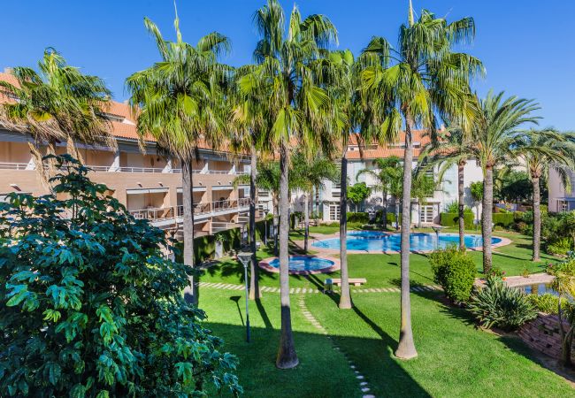 Апартаменты на Хавеа / Javea - Golden Gardens Duplex Apartment Javea Arenal , 3 Terrazas, AC, Piscina, a solo 600m de la Playa!