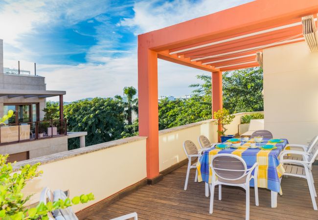 Апартаменты на Хавеа / Javea - Albamar Apartment Javea Arenal, con grandes Terrazas, Solarium, AC y Piscina comunitaria