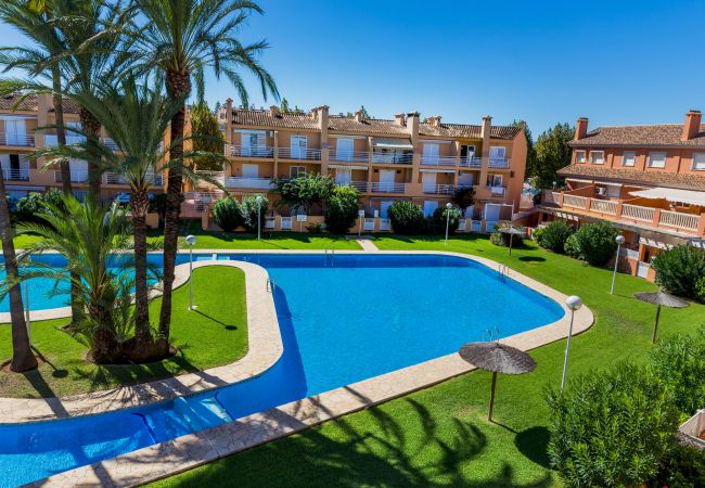 Appartement à Javea - La Romana Triplex Apartment Javea Arenal, avec Terrasse, Climatisation, Piscine, Jardin, Tennis