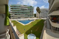 Apartment in Salou - Riviera Park 2:Terrace pool view-Near...
