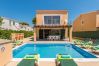 views of the swimming pool of the villa Garbo in Menorca